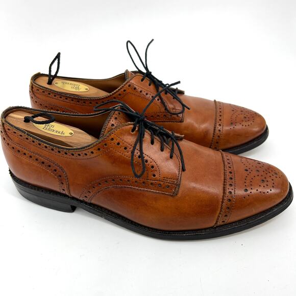 Allen Edmonds Sanford Brown Leather Dress Shoe Made in USA Size 9.5 & Shoe Tree main image 4
